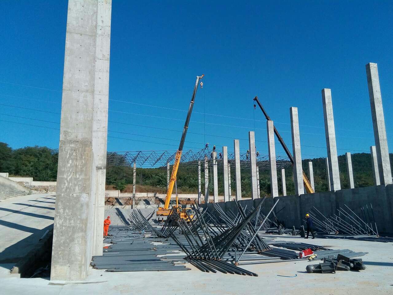 舒兰威海搅拌站网架