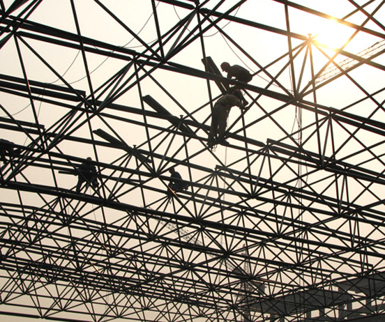 舒兰厂房网架安装